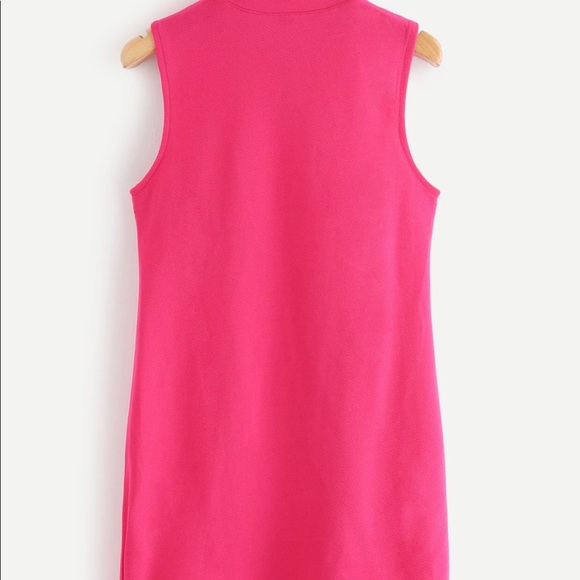 🆕High neck pearl detail pink dress - Picture 4 of 6